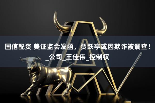 国信配资 美证监会发函，贾跃亭或因欺诈被调查！_公司_王佳伟_控制权