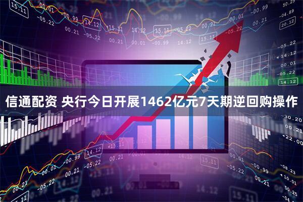 信通配资 央行今日开展1462亿元7天期逆回购操作